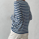 Cornelia – Eleganter Streifenpullover mit Rundhalsausschnitt und langen Ärmeln