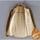 Felix - Lässig Langärmelig Kordhemd Mit Taschen