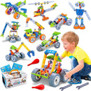 CreatiBuild - Bauklotz Set für Kinder mit Aufbewahrungsbox und kreativem Konstruktionsspiel