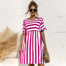 Lina – Gestreiftes Sommerkleid für Damen mit maritimem Stil und Komfort