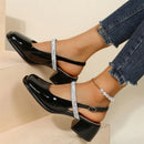 Elena – Trendige Slingback Sandalen mit quadratischer Zehenpartie und Blockabsatz