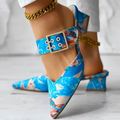 Leonie – Stylischer Schnallenriemen spitzer Spitze Sandalen mit Rutschfeste Sohle