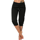 Hedda – Schlanke Passform CroppedHose mit Kordelzug Taille und Taschen