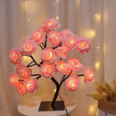 RoseAura – LED Rosenblütenbaumlampe mit flexiblen Zweigen und USB Stromversorgung