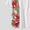 Liam – Kurzarmshirt mit seitlichem Blumenprint und Relaxed Fit