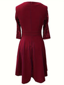 Emma – Elegantes Kleid mit langen Ärmeln und quadratischem Ausschnitt