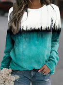 Marina – Pullover mit Einzigartig Print Rundhalsausschnitt und langen Ärmeln