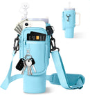 SipSafe - Wasserflaschenhalter Neoprenhülle mit verstellbarem Riemen und Taschen
