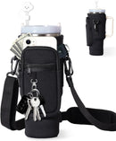 SipSafe - Wasserflaschenhalter Neoprenhülle mit verstellbarem Riemen und Taschen
