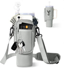 SipSafe - Wasserflaschenhalter Neoprenhülle mit verstellbarem Riemen und Taschen