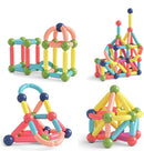 BuildGenius - Magnetisch Blöcke Satz 3D Bauklötze für kreatives Spielen mit Kindern