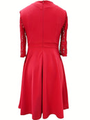 Emma – Elegantes Kleid mit langen Ärmeln und quadratischem Ausschnitt