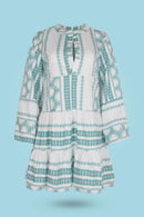 Nora - Entspanntes Kleid Mit V Ausschnitt Und Kurzen Ärmeln