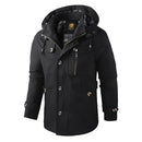 Andreas - Langärmelig Mehrere Taschen Kapuze Jacke Mit Schaltflächen