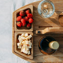 TrekTable - Tragbarer Weintisch mit Glasfächern und Snack Fächern