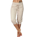 Hedda – Schlanke Passform CroppedHose mit Kordelzug Taille und Taschen