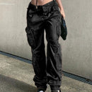 Pauline – Locker geschnittene Cargohose mit hoher Taille Knopf und mehreren Taschen