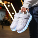 Greta – Stilvolles 4 Rad Skateschuhe mit LED Beleuchtung und rutschfest