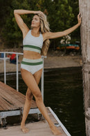 Luna – Sportliches zweiteiliges Beachwear-Set mit Hoch-Taille-Hose