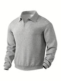 Anselm - Bequemer Langärmelig Reißverschluss Kragen Pullover