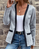 Nora - Bequemer langärmeliger Strickmantel mit Taschen