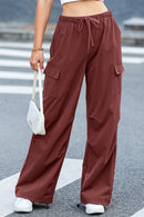 Erika - Weites Bein Cargohose mit Kordelzug und Taschen