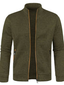 Anselm - Langärmelig Schlanke Passform Jacke Mit Reißverschluß