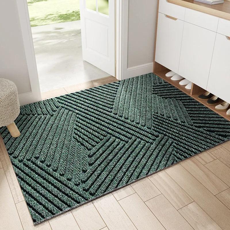 Elegante Fußmatte mit Wellenmuster rutschfester Unterseite und Sandfänger