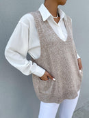 Hazel – Schicker Eleganter Armelloser Pullover Mit V Ausschnitt