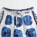Freya - Bedrucktes Hemd Mit Weite Hosenbeine Hosen Zweiteiliges Set