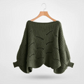 Beatrix - Lässig Locker gestrickter Pullover mit Fledermausärmel
