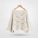 Beatrix - Lässig Locker gestrickter Pullover mit Fledermausärmel