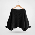 Beatrix - Lässig Locker gestrickter Pullover mit Fledermausärmel