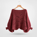 Beatrix - Lässig Locker gestrickter Pullover mit Fledermausärmel