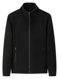 Lina - Langärmelig Standkragen Flauschige Jacke Mit Reissverschluss