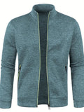 Anselm - Langärmelig Schlanke Passform Jacke Mit Reißverschluß