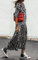 Mila – Mühelose Eleganz GeoVogue Maxikleid