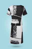 Maya - Stylisches Kleid Mit O Ausschnitt Und Kurzen Ärmeln