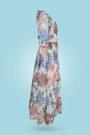 Cora - Elegantes Midikleid Mit Blumendruck