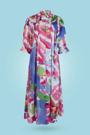 Eva –  Stilvolles Maxikleid Mit Blumenmuster