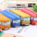 DeskZip - Kreatives Bus Federmäppchen Set mit Reißverschluss und großem Stauraum