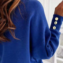 Mila -  V Ausschnitt Lange Ärmel Strickpullover