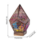 LumeVibe - Dekorative Stehlampe aus Holz mit wechselnden Farben und künstlerischem Design im Retro-Stil