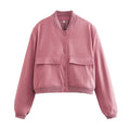 Marita - Stylische Bomberjacke mit Taschen und Knöpfen