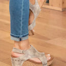 Sandra - Bequeme Sandalen mit rutschfester dicker Sohle und Schnallenriemen