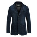 Henry - Langärmelig Reverskragen Denim Jacke Mit Knöpfen