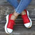 Gisela - Stylische Sneakers mit dicker Sohle und verstellbaren Schnürsenkeln