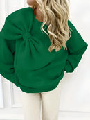 Lina – Klassischer Pullover mit überschnittenen Schultern und Puffärmel-Detail