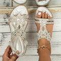 Susanne - Lässig Flache Sandalen mit Gummiband und rutschfester Sohle für Komfort