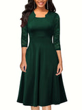 Emma – Elegantes Kleid mit langen Ärmeln und quadratischem Ausschnitt